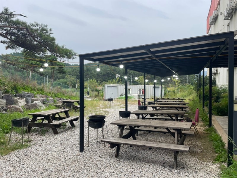 가온리조트 야외 바베큐장